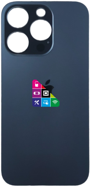 Задняя крышка для iPhone 14 Pro, серая, с большим отверстием под камеру