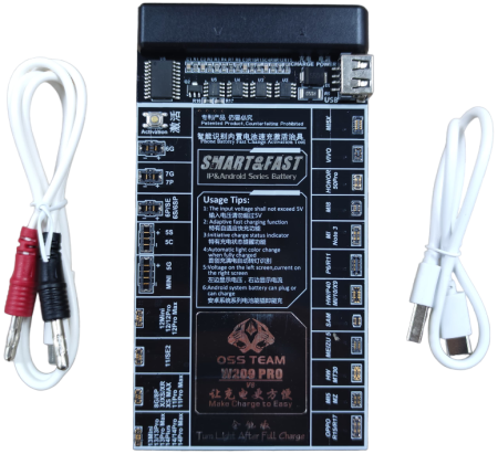 Плата зарядки и активации АКБ OSS Team W209 Pro V8 для iPhone c 5 по 14 серию + Android 