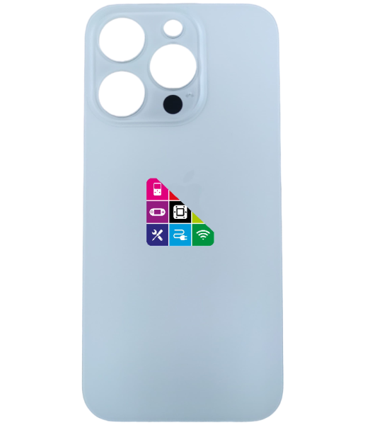 Задняя крышка для iPhone 15 Pro White Titanium с большим отверстием под камеру белый