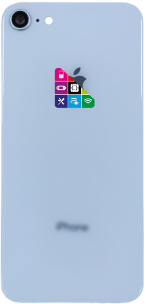 Задняя крышка для iPhone 8, белая, с линзой камеры