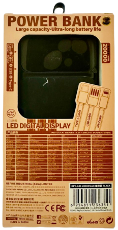 Power Bank Remax RPP-686 Type-C Lightning  20000mAh