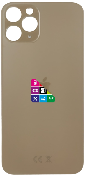 Задняя крышка для iPhone 11 Pro, золотистая, CE с большим отверстием под камеру