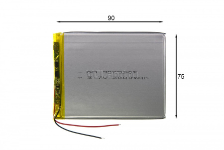 АКБ универсальная Сhina GD 357590p 3,5x75x90mm 3,7v 3000mAh на проводках