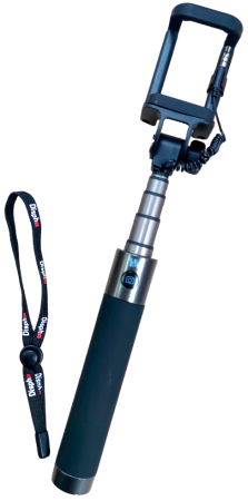 Монопод для селфи (selfie stick) Dispho WS-SQB916L (черный) 3.5 jack, шнурок держатель
