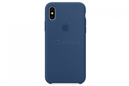 Чехол для iPhone X Silicone Case (Blue Cobalt) силиконовый