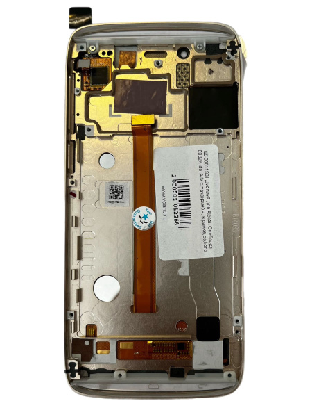 Дисплей Alcatel OneTouch 6032X Idol Alfa с тачскрином в рамке (золотистый)