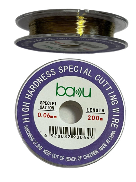 Нить/струна для снятия стекол с дисплеев BAKU 0,06mm (200м)
