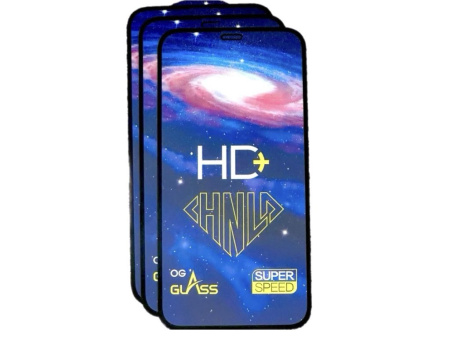 Защитное стекло для iPhone 14 Pro (полное покрытие) 5D черное