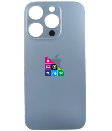 Задняя крышка для iPhone 15 Pro Natural Titanium с большим отверстием под камеру