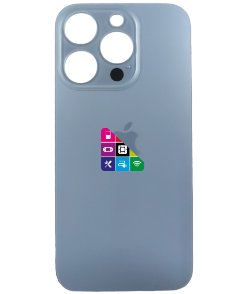 Задняя крышка для iPhone 15 Pro Natural Titanium с большим отверстием под камеру