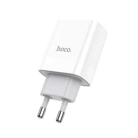 Блок зарядки Hoco USB 18W QC3.0 белого цвета