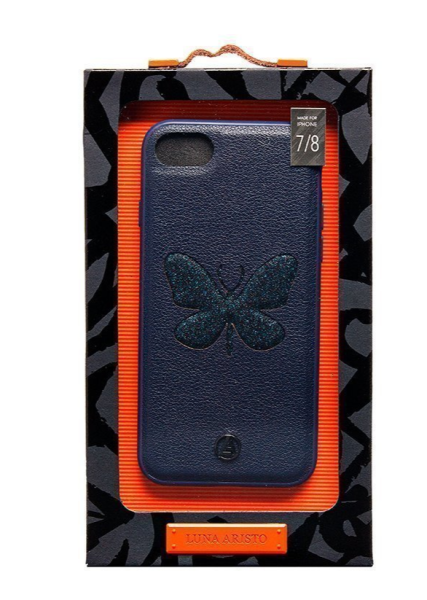 Чехол для iPhone 7/8 Plus Luna Aristo BUTTERFLY (синий)