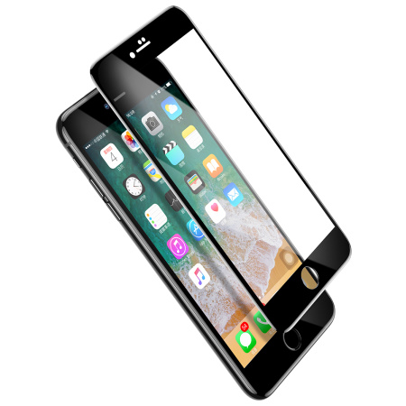 Защитное стекло для iPhone 7 Plus Baseus 3D SILK SCREEN (черный)