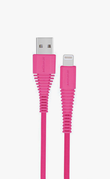 Кабель зарядки (lightnng) MFI для iPhone iPod/iPhone/iPad MOMAX  TOUGHLINK 1.2M (розовый)