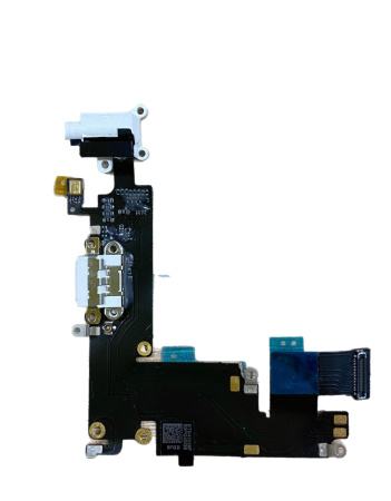 Шлейф для iPhone 6 Plus с разъемом зарядки и аудио разъемом (белый)