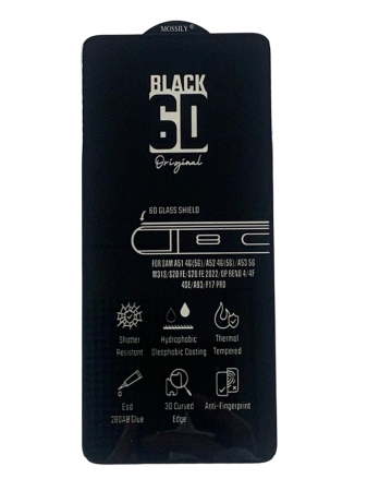 Защитное стекло MOSSILY для Xiaomi Mi 8/8 Pro (повышенной прочности) 6D черное