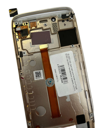 Дисплей Alcatel OneTouch 6032X Idol Alfa с тачскрином в рамке (золотистый)