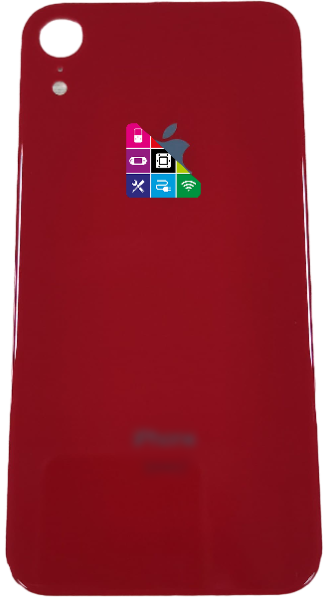 Задняя крышка для iPhone XR, красная, с большим отверстием под камеру