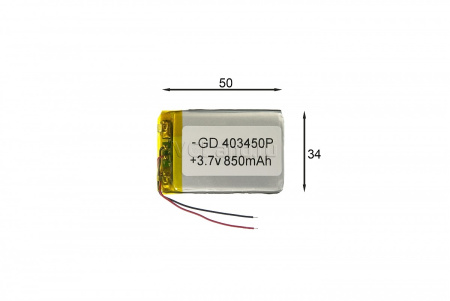 АКБ универсальная Сhina GD 403450p 4,0x34x50mm 3,7v 850mAh на проводках