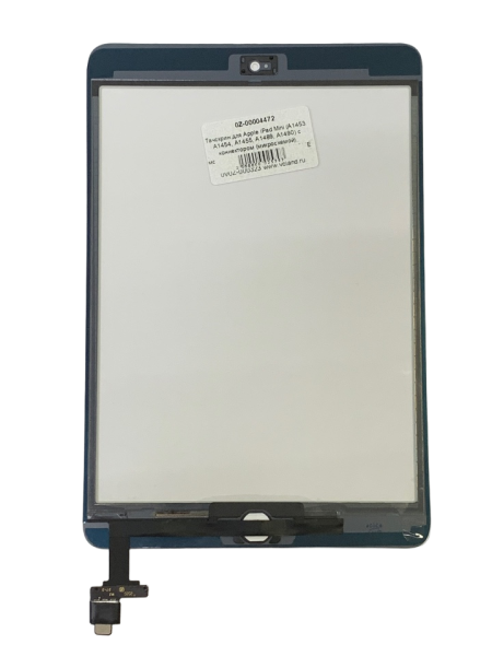 Тачскрин для iPad Mini/iPad Mini 2 A1432/A1454/A1489/A1490 с коннектором и кнопкой Home белый  Тачскрин для iPad Mini/iPad Mini 2 A1432/A1454/A1489/A1490 с коннектором и кнопкой Home белый