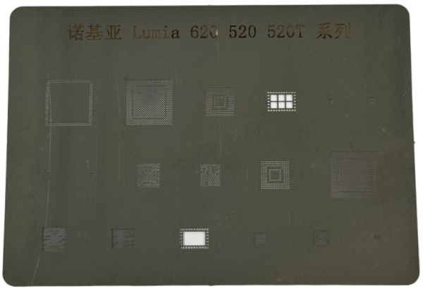 Трафарет BGA Nokia Lumia 520/620/520T Трафарет BGA Nokia Lumia 520/620/520T