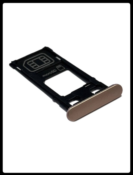 Заглушка + sim держатель/лоток для Sony Xperia X (F5121) (sim) Оригинал розово-золотистый