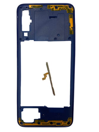Средняя часть корпуса Samsung Galaxy A70 SM-A705F (синяя) с боковыми кнопками Средняя часть корпуса Samsung Galaxy A70 SM-A705F (синяя) с боковыми кнопками