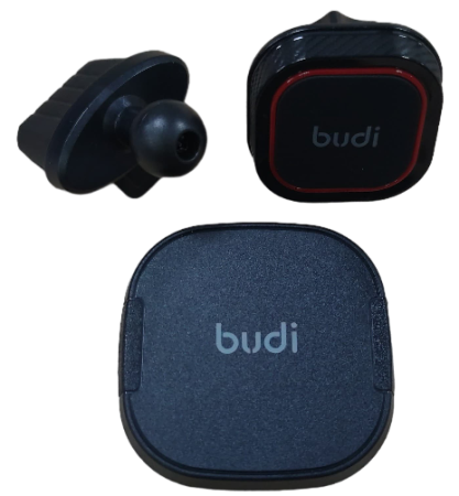 Держатель автомобильный в воздуховод/дифлектор Budi WL3800XB магнитный+беспроводная зарядка 15W