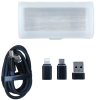 Кабель зарядки Type-C to Type-C Budi DC180A-BLK 6в1 с переходниками Ligtning USB и micro USB 2.4A 60