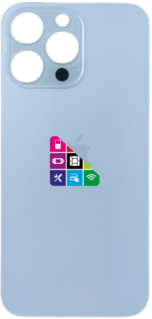 Задняя крышка для iPhone 14 Pro Max, серебристая, с большим отверстием под камеру