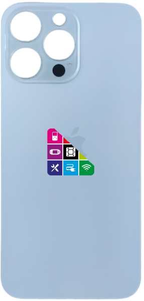 Задняя крышка для iPhone 14 Pro Max, серебристая, с большим отверстием под камеру