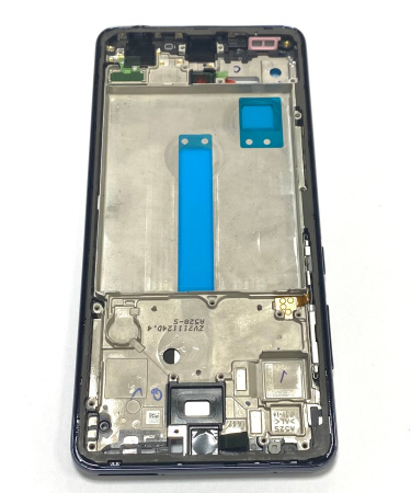 Рамка дисплея Samsung Galaxy A52 SM-A525F (серая) с боковыми кнопками