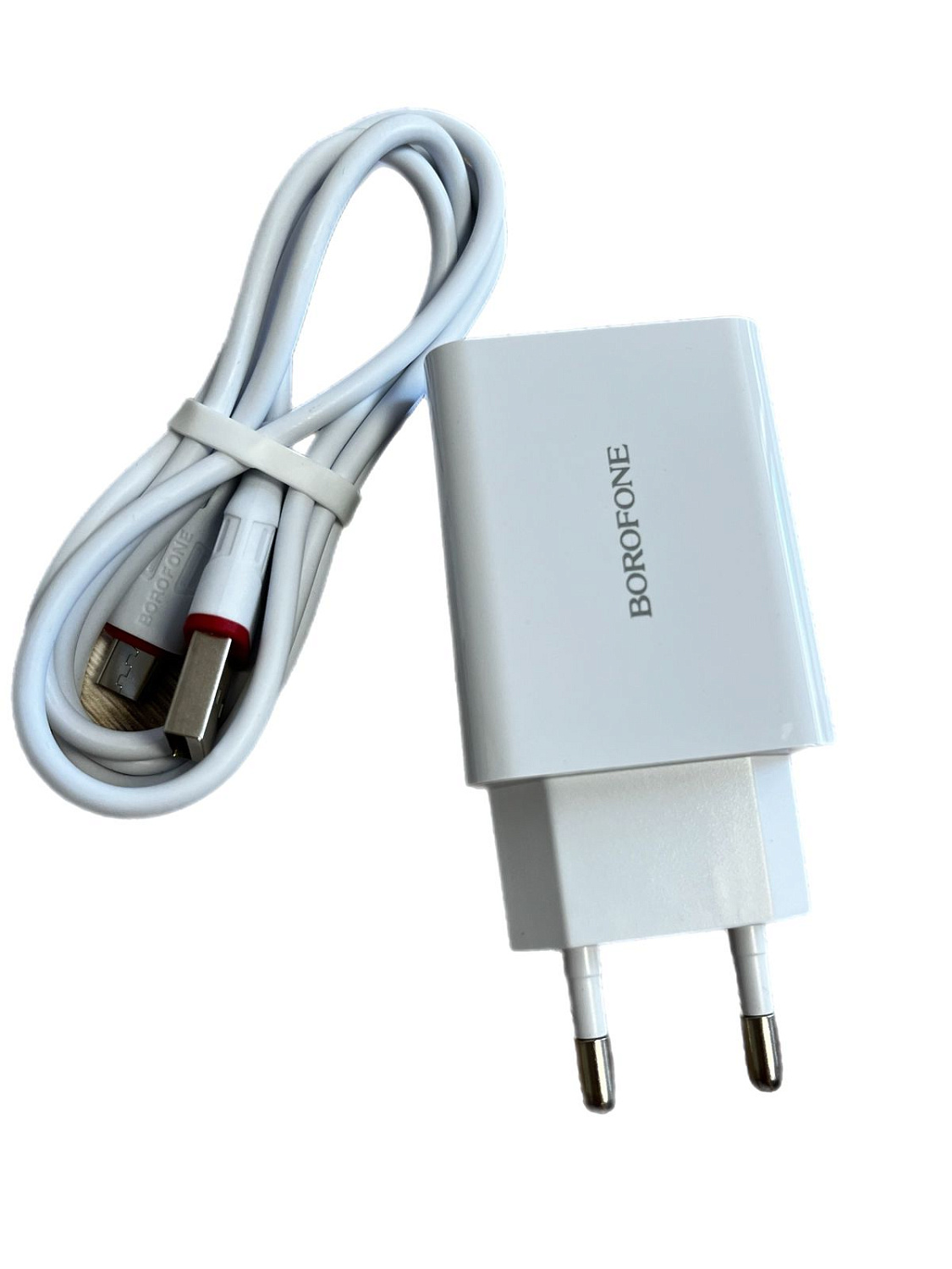 Блок зарядки Borofone модель BA21A QC 3.0 18W Micro USB