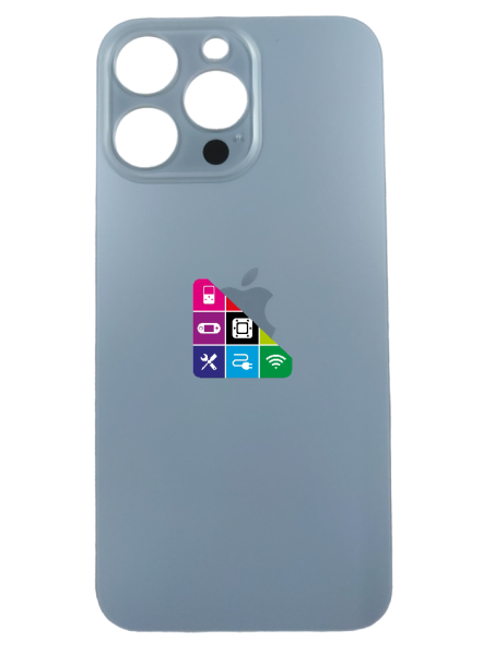 Задняя крышка для iPhone 15 Pro Max Natural Titanium с большим отверстием под камеру