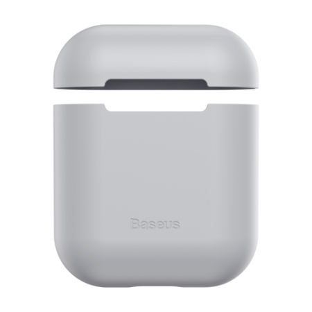 Чехол для Apple AirPods Baseus Super Thin Silica Gel 1/2 (серый)
