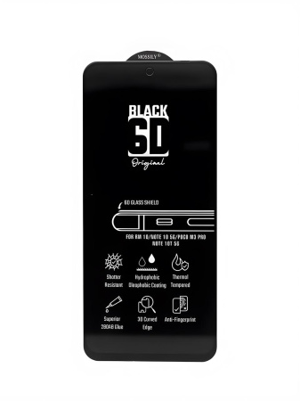 Защитное стекло Mossily для Samsung Galaxy A15 6D черное