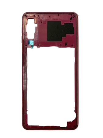 Средняя часть корпуса Samsung Galaxy A7 (2018) SM-A750F (розовая) с боковыми кнопками