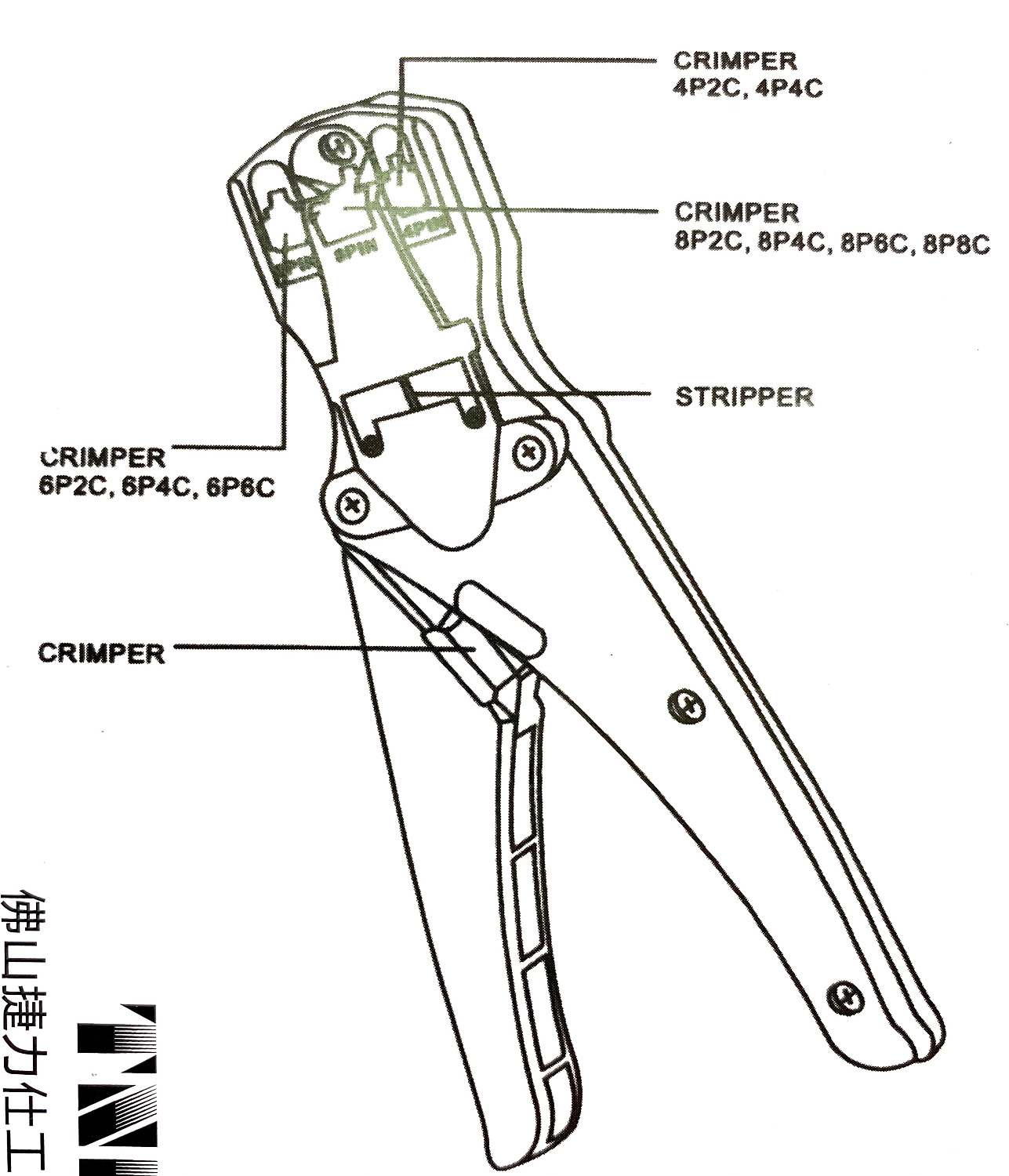 Кримпер TNI-U TU-315SA (обжимка) для обжима витой пары