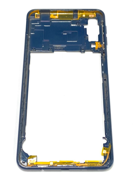 Средняя часть корпуса Samsung Galaxy A7 (2018) SM-A750F (синяя) с боковыми кнопками