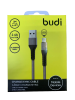 Кабель зарядки USB-Lightning Budi DC197L20H для iPhone 6/7/8/SE/X/XS/XR/11/12/13/14 (белый) 2 метра