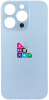 Задняя крышка для iPhone 14 Pro, серебристая, с большим отверстием под камеру