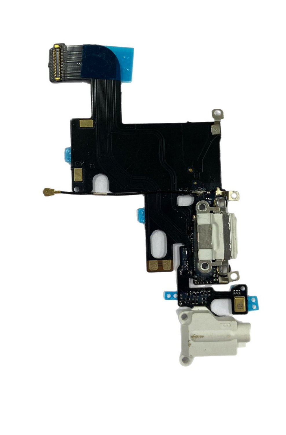 Шлейф для  iPhone 6 с разъемом зарядки и аудио разъемом (белый)