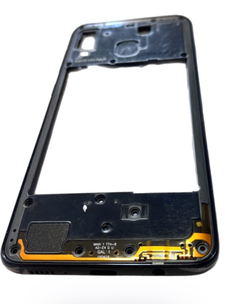 Средняя часть корпуса Samsung Galaxy A71 (2020) SM-A715F (серая) с боковыми кнопками