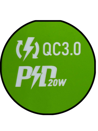 Блок зарядки Hoco модель C80A Plus USB/Type-C 18W/20W QC3.0 белого цвета