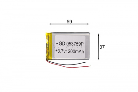 АКБ универсальная Сhina GD 053759p 5,0x37x59mm 3,7v 1200mAh на проводках
