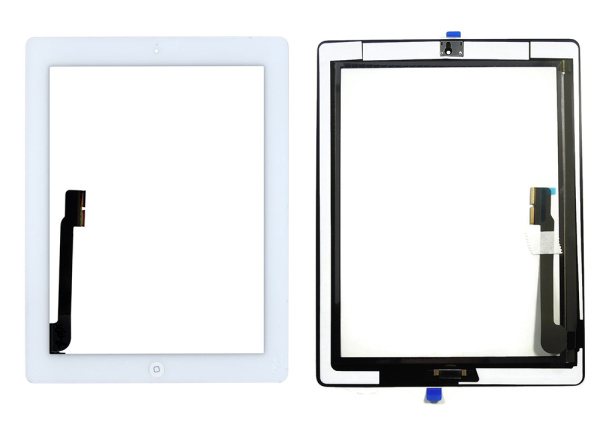 Тачскрин для iPad 3/IPad 4 A1416/A1430/A1458/A1459 с кнопкой Home  белый Тачскрин для iPad 3/IPad 4 A1416/A1430/A1458/A1459 с кнопкой Home  белый